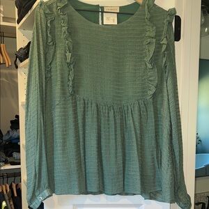 Promesa Sage Ruffled Blouse
